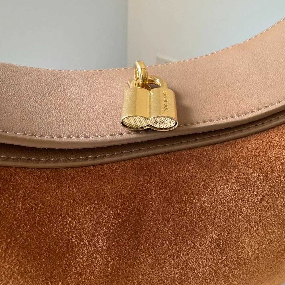 Songmont Large Luna Bag Caramel Leather & Suede New Without Tags - Picture 5 of 13